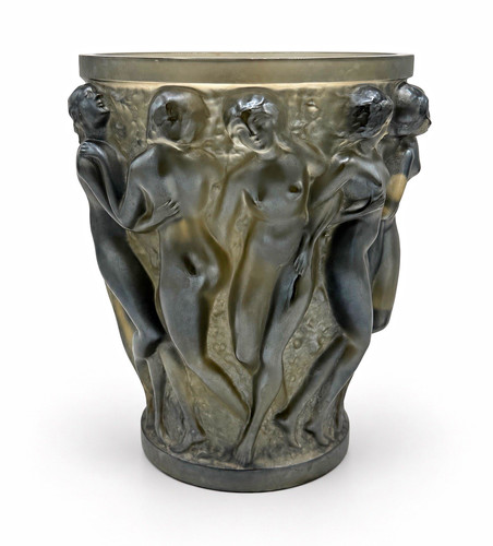 Lalique bacchantes vase - bacchantes, bronze