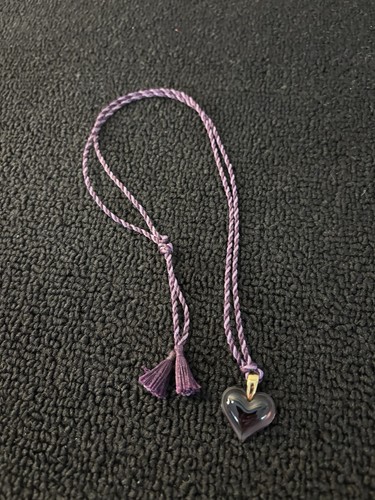 Lalique purple heart crystal - lalique,