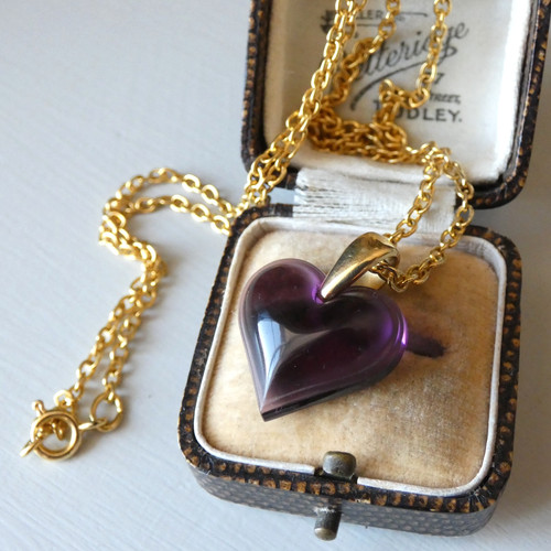 Lalique glass heart - lalique,