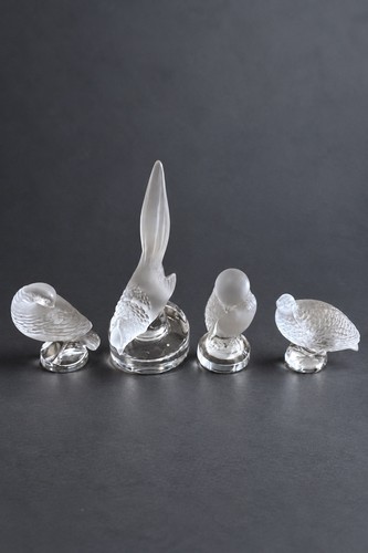 Rare set signed lalique - rare, of