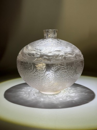 Lievres glass vase rene - lievres,