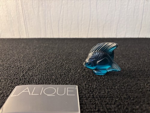 Lalique dark turquoise crystal - lalique,
