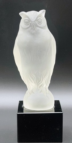 Frosted glass owl art - glass,
