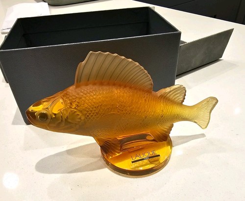 Lalique perche amber signed - lalique,