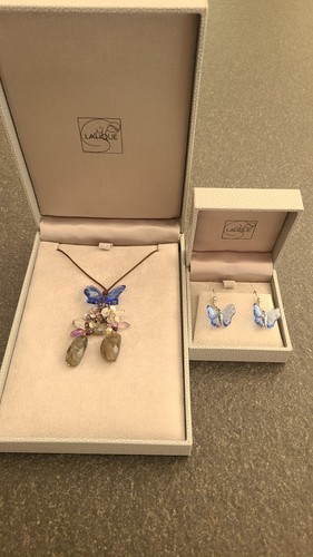 Lalique blue glass with