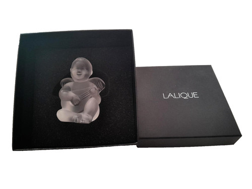 Lalique crystal lyre angel - lalique,