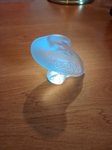 Lalique frosted glass duck - frosted,