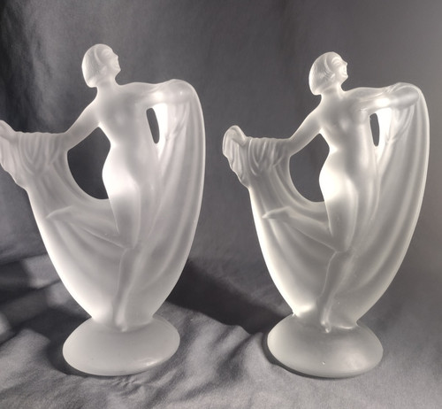 Lalique style pair art - style, deco