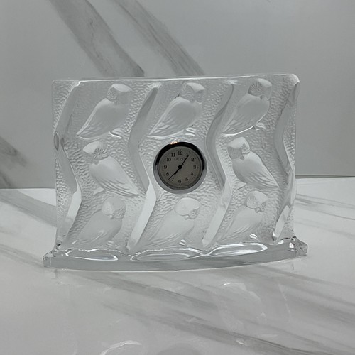 Lalique france crystal clock - clock, w