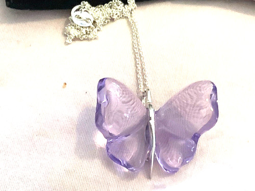 Lalique lilac butterfly and -  lilac,