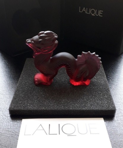 Lalique dragon red - in, pristine