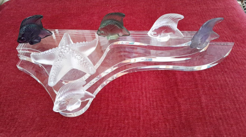 Lalique crystal angel fish - lalique,