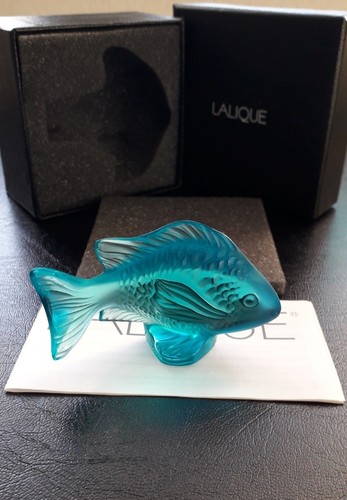 Lalique turquoise blue damsel - lalique,