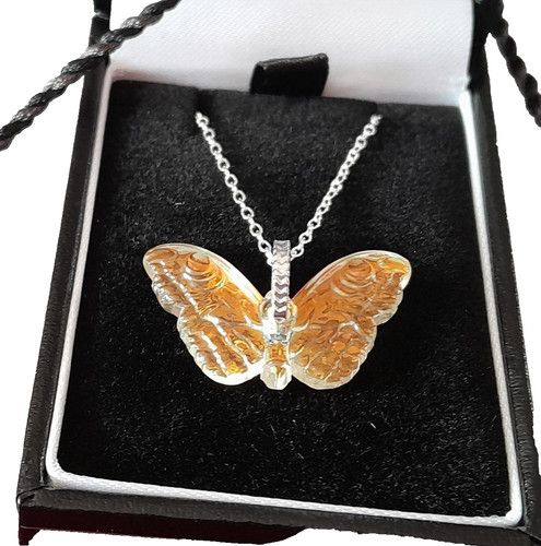 Lalique pendant crystal - lalique, gold