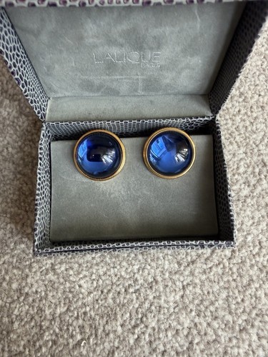 Lalique blue dome glass clip - dome,