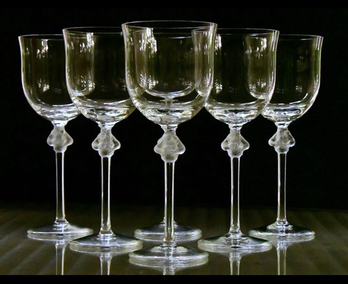 Lalique wine glasses roxane - wine, h