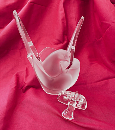 Lalique signed frosted glass - &,