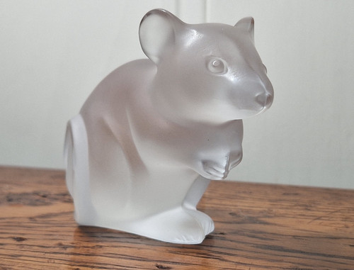 Lalique crystal large mouse - crystal,