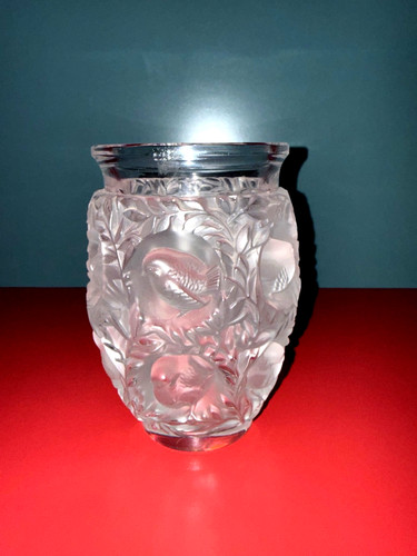 Lalique bagatelle glass vase - lalique,