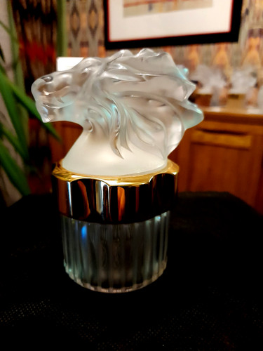 Lalique lion head - lion, perfume