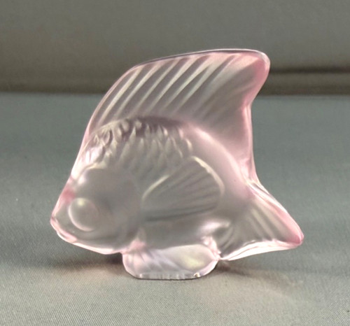 Lalique crystal glass - crystal, pink