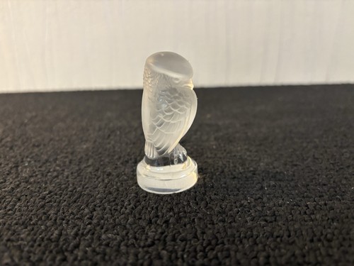Lalique crystal owl figurine - crystal,