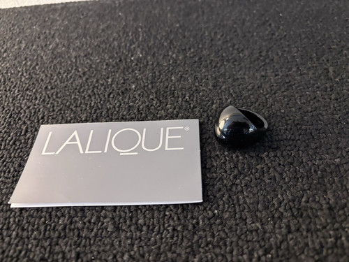 Lalique black cabochon ring - lalique,
